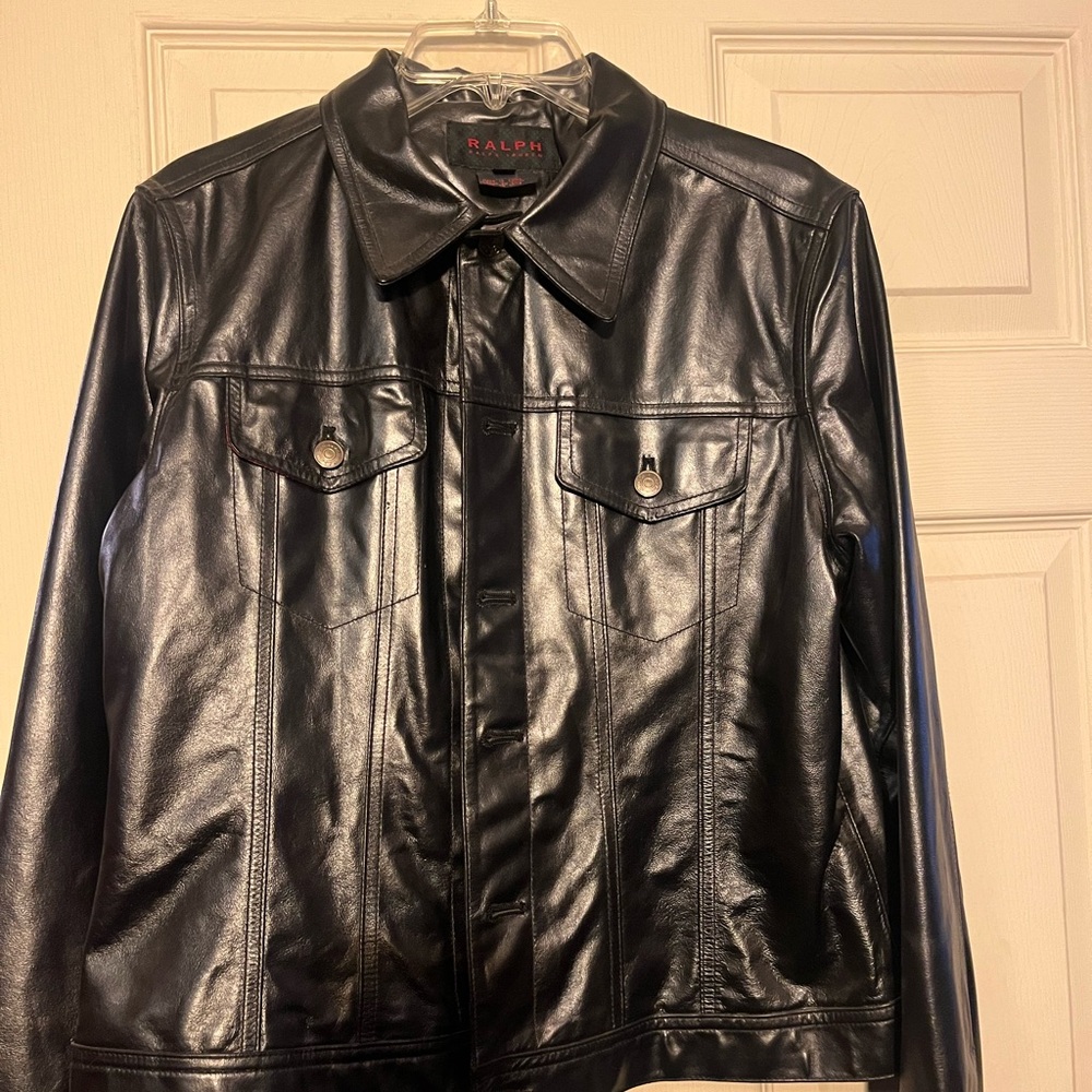 Ralph Lauren Leather Black Vintage 90s
Jacket Womens Size Large L